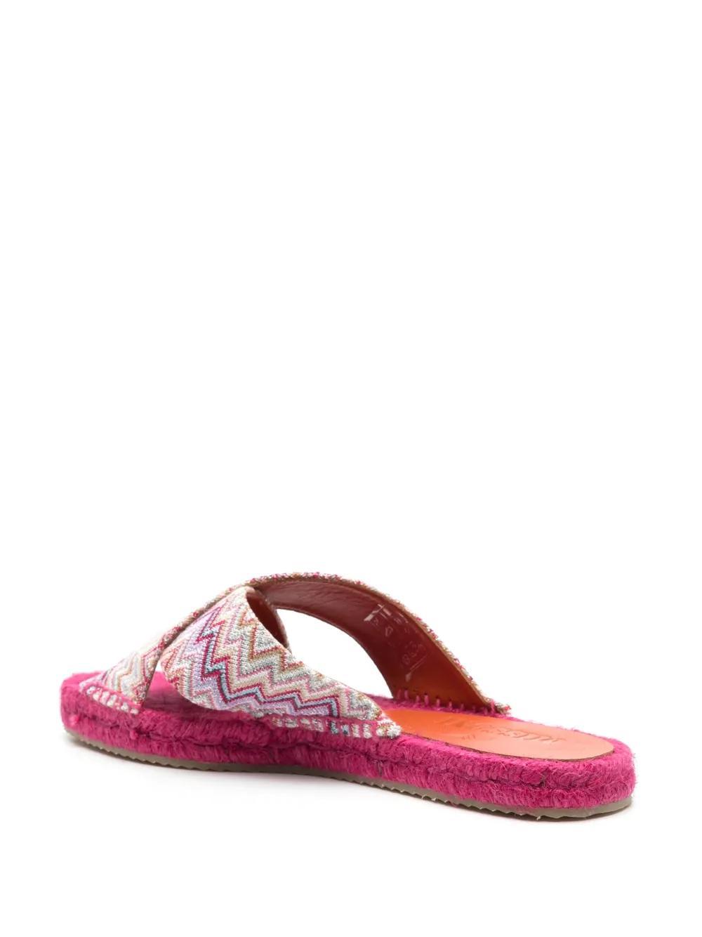 MISSONI Zigzag-woven Espadrilles In Pink Product Image