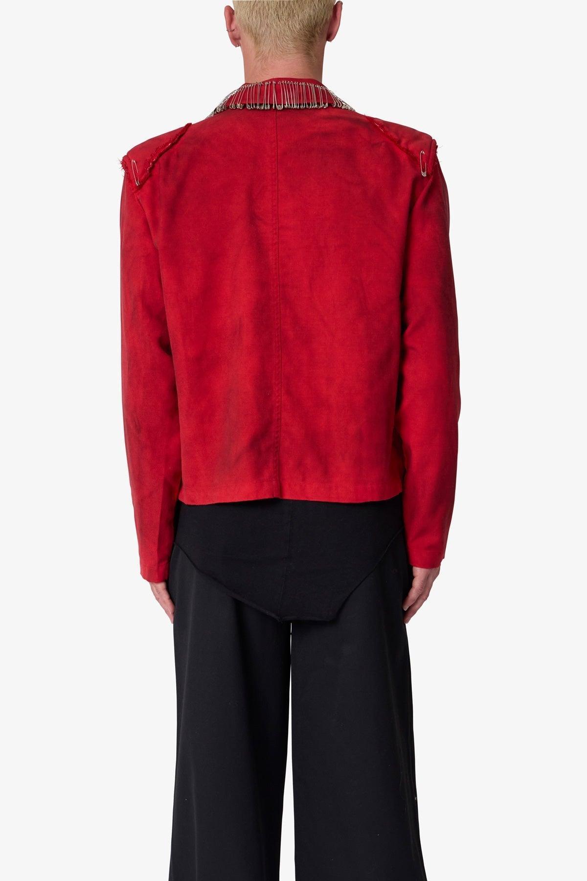 Safety Pin Jacket - Red Product Image