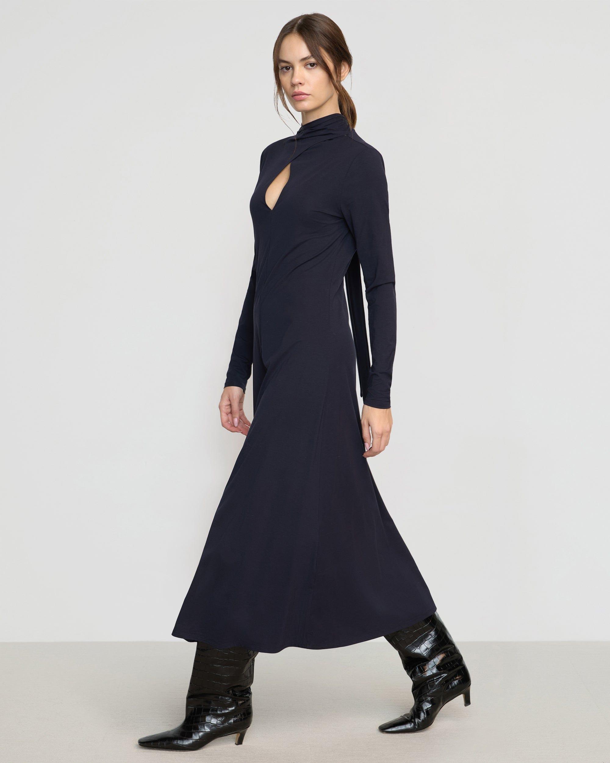 Helena Scarf-Neck Jersey Dress Product Image