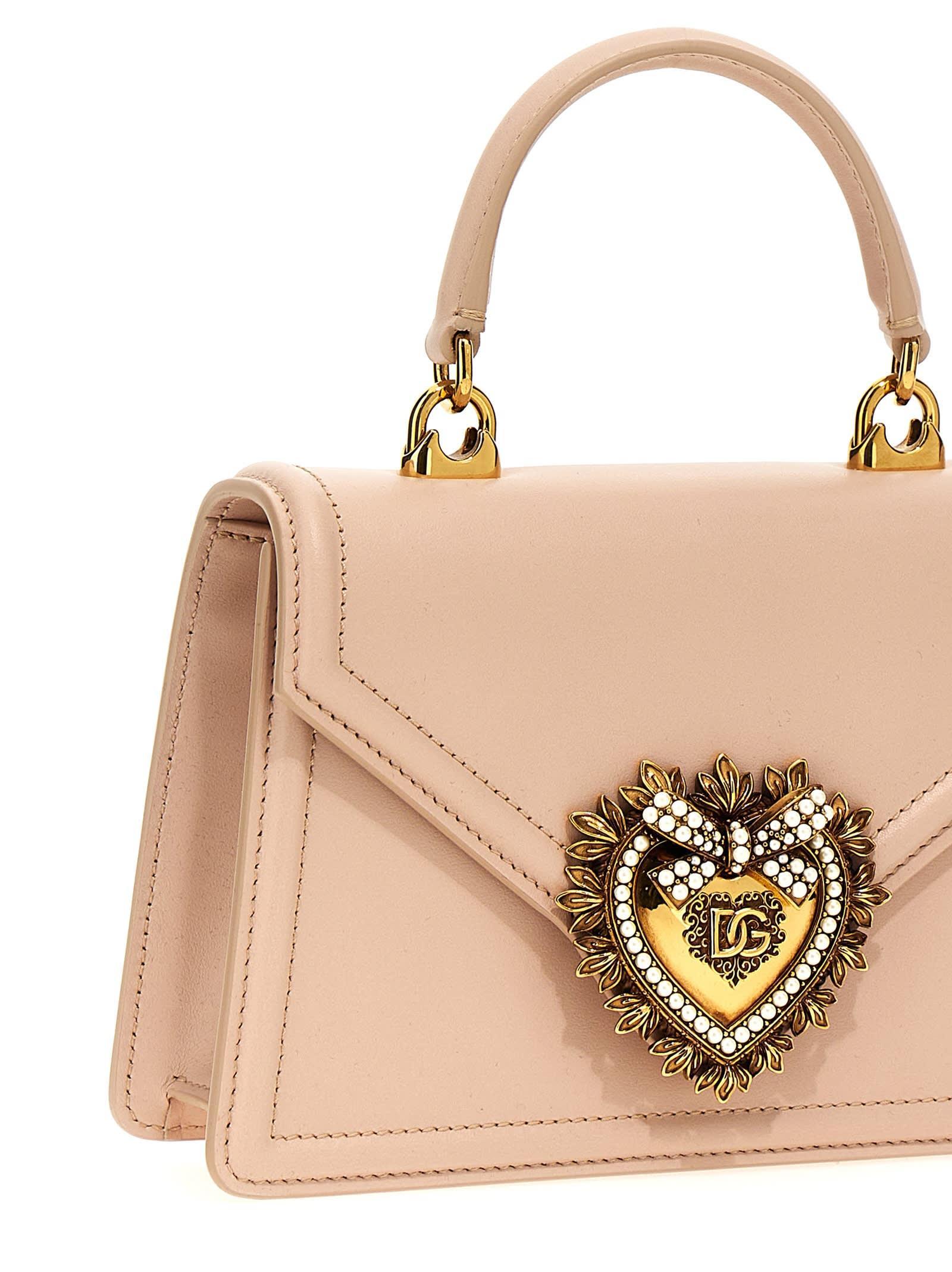 DOLCE & GABBANA Devotion Small Handbag In Pink Product Image