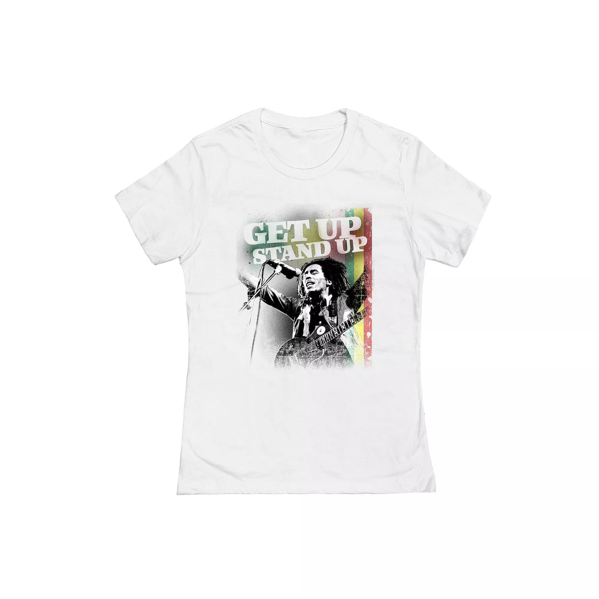 Juniors' Bob Marley Get Up Graphic Tee, Girl's,  Product Image