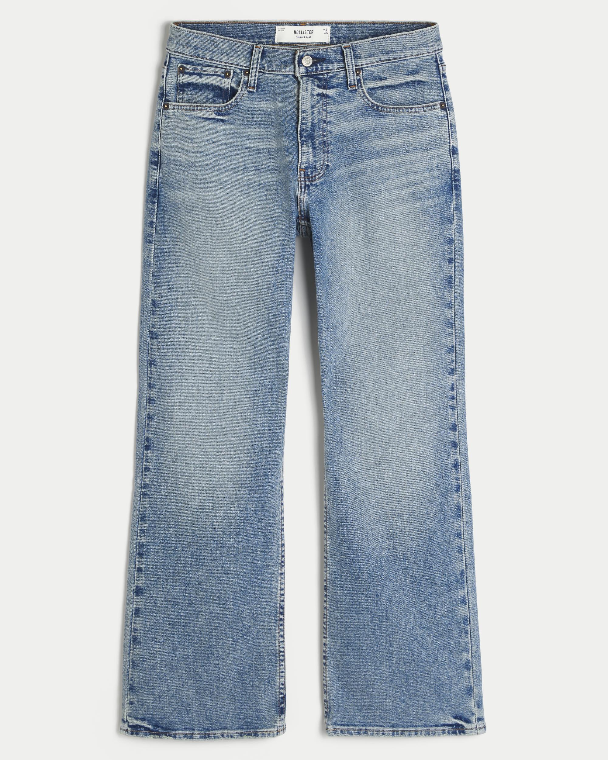 Medium Wash Relaxed Bootcut Jeans Product Image