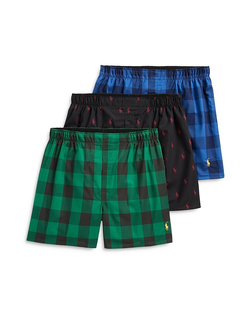 POLO RALPH LAUREN Classic Fit Cotton Woven Boxers 3 Pack In Fallseaso Product Image