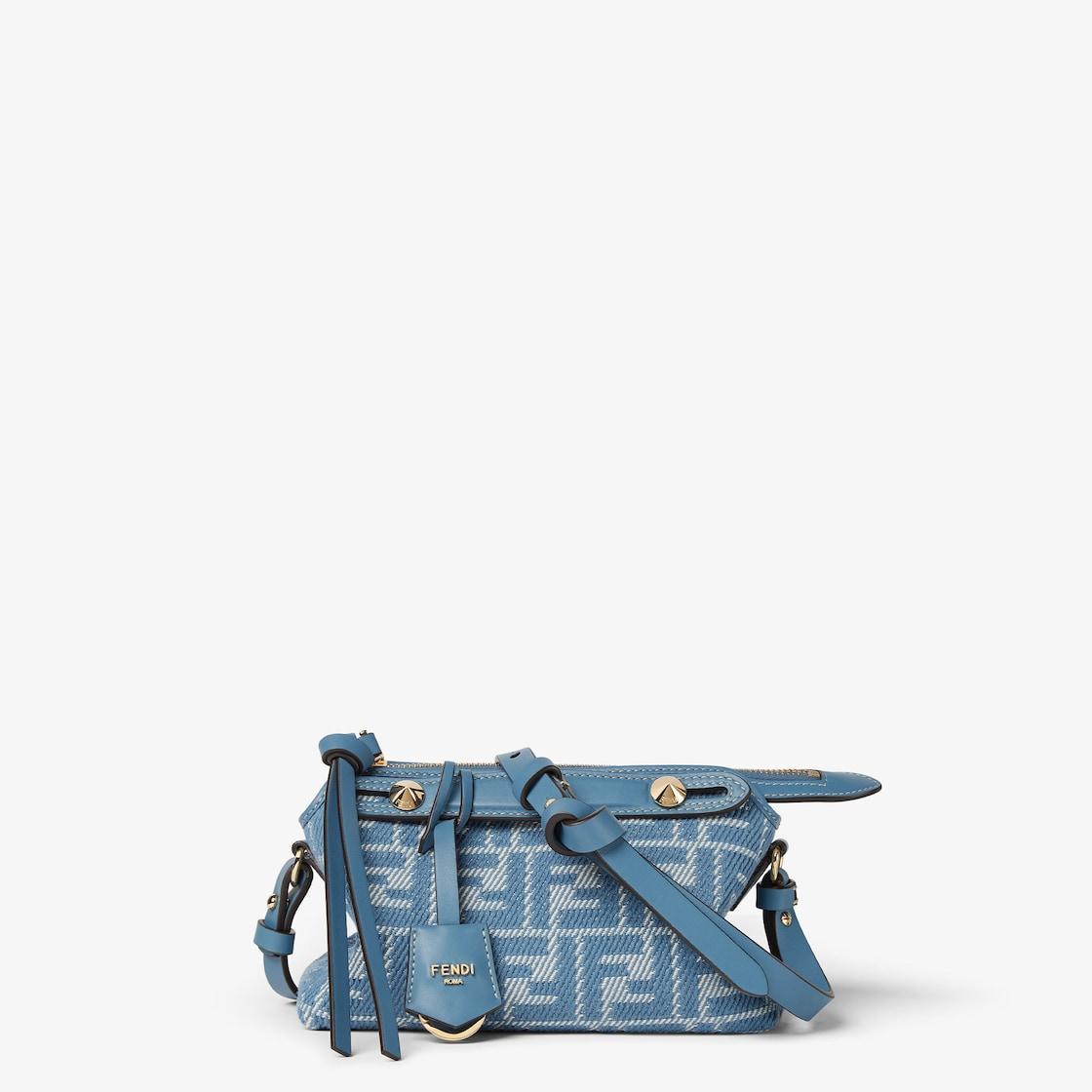 By The Way Soft MiniBlue denim-effect FF jacquard mini-bag Product Image