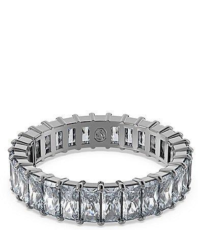 Swarovski Matrix Collection Grey Baguette Cut Band Ring Product Image