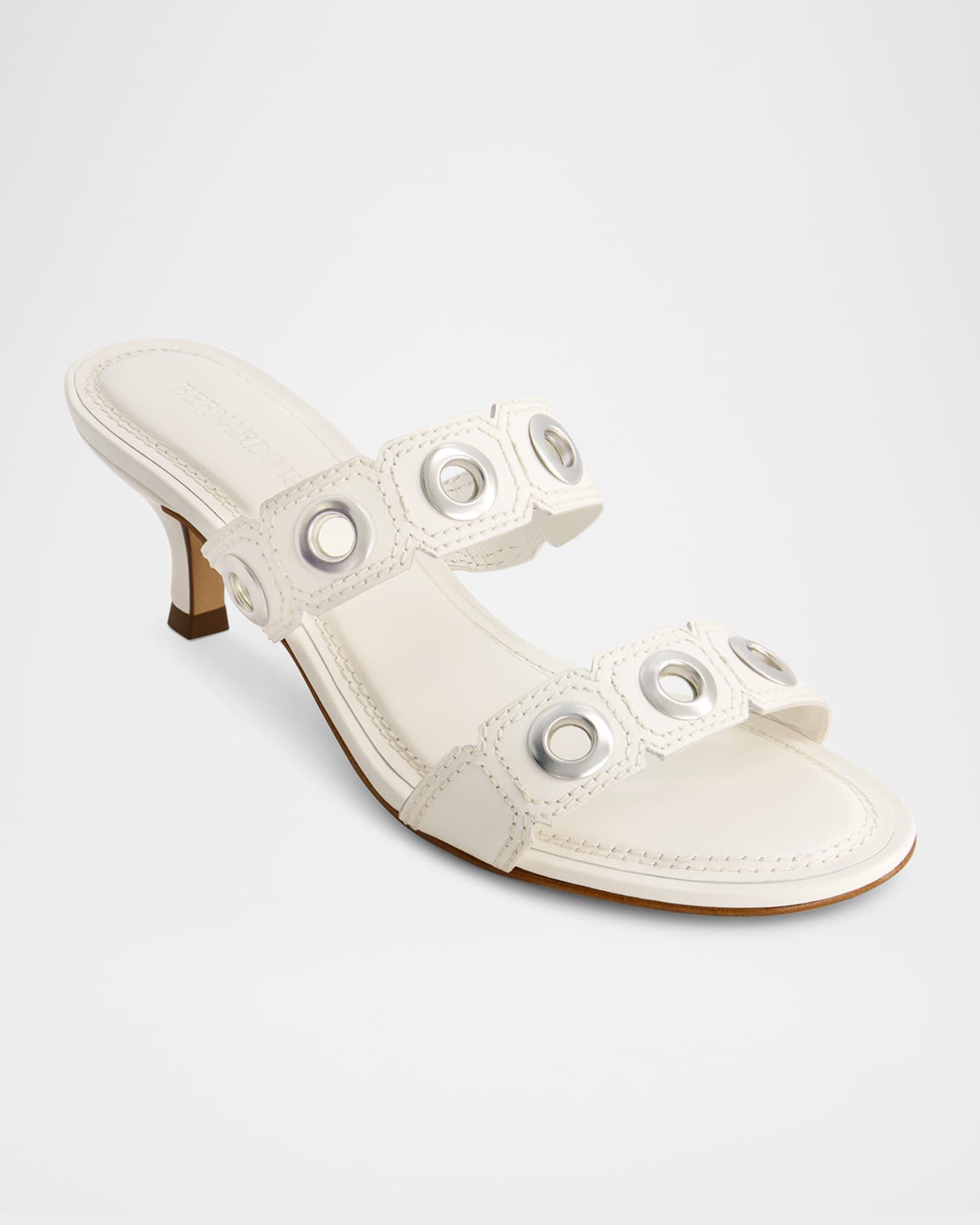 Patra Leather Dual-Band Slide Sandals Product Image