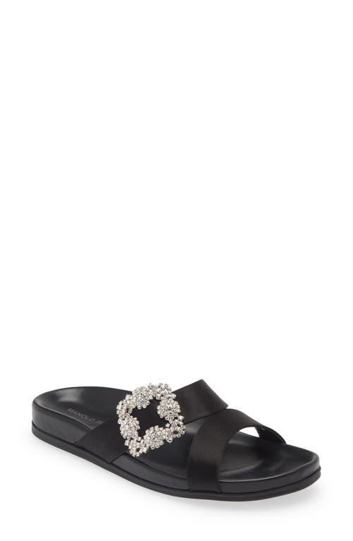 Chilanghi Crystal Buckle Slide Sandals Product Image