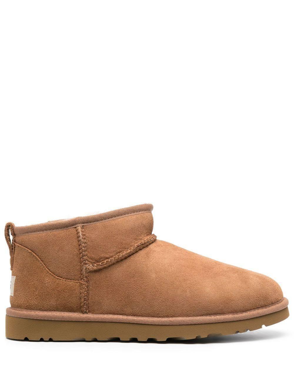 UGG Classic Ultra Mini - Sheepskin Boot In Brown Product Image