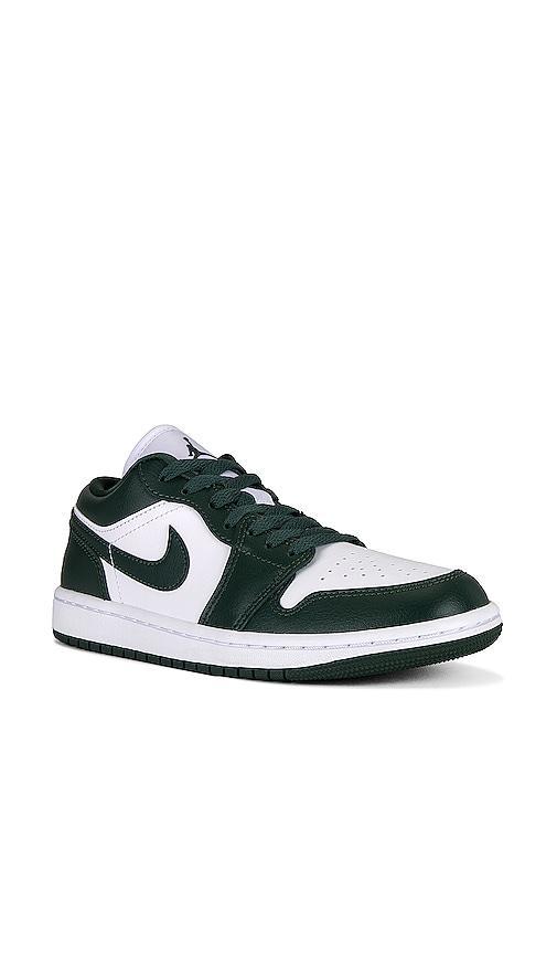 Jordan Womens Jordan AJ 1 Low - Womens Basketball Shoes White/White/Green Product Image