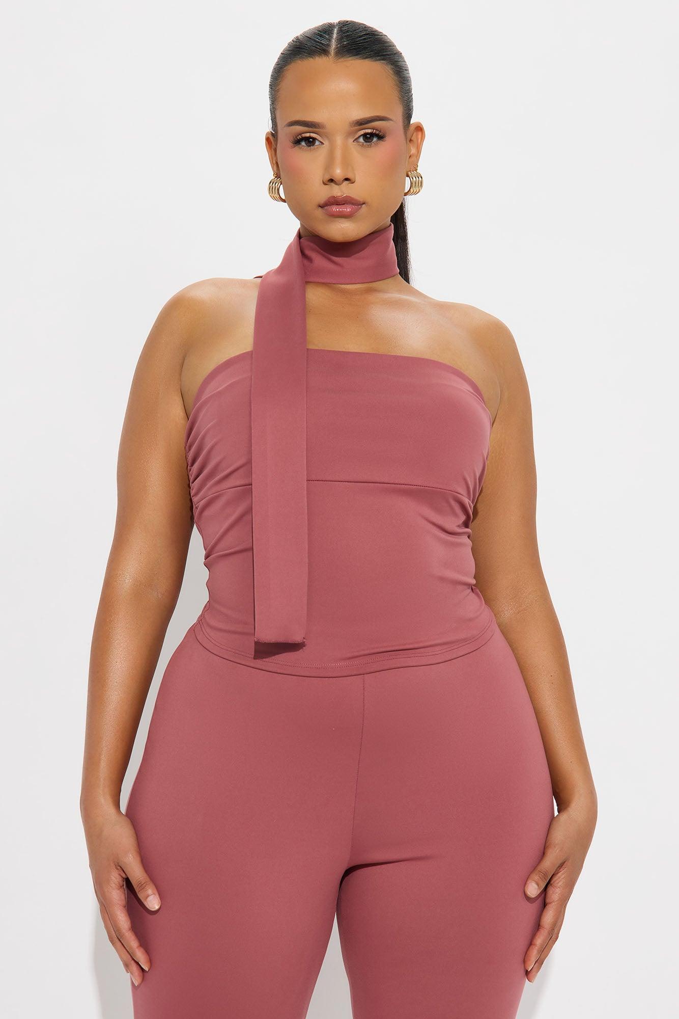 Ava 3 Piece Capri Set - Mauve Female Product Image