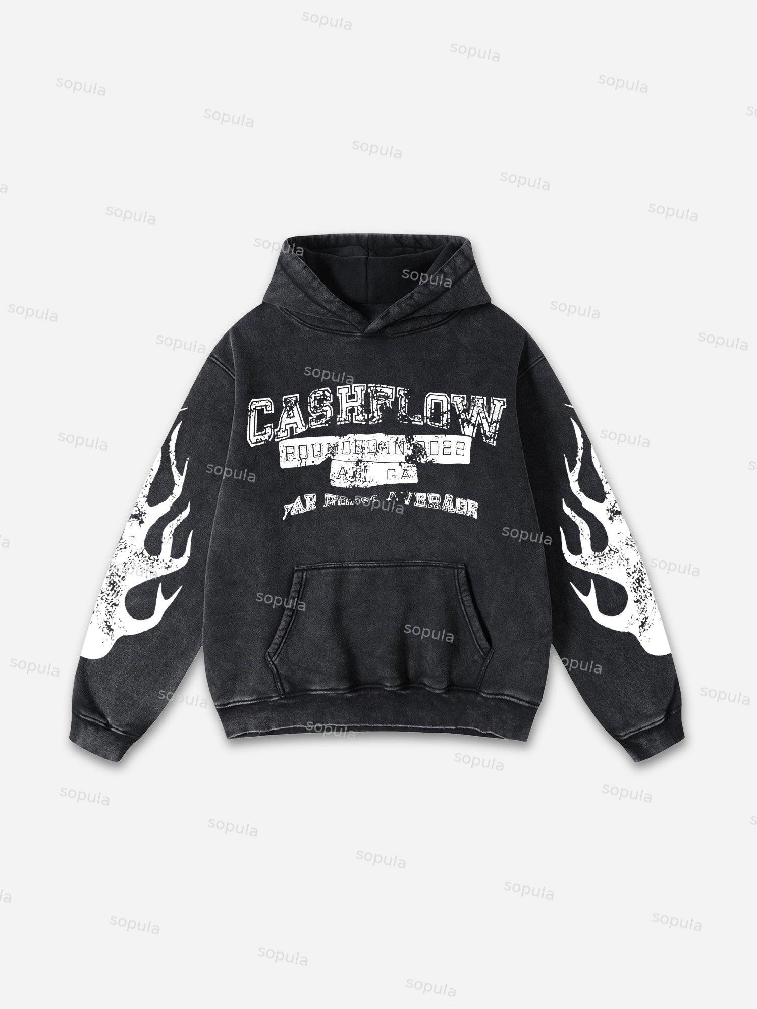 Vintage Spider Graphic Acid Washed Oversized Hoodie Product Image