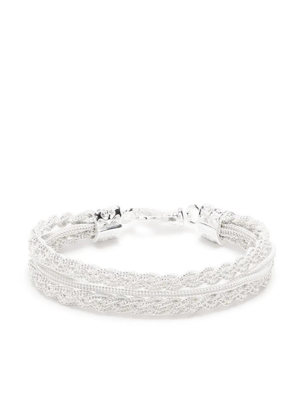 EMANUELE BICOCCHI Ice Braided Bracelet In White Product Image