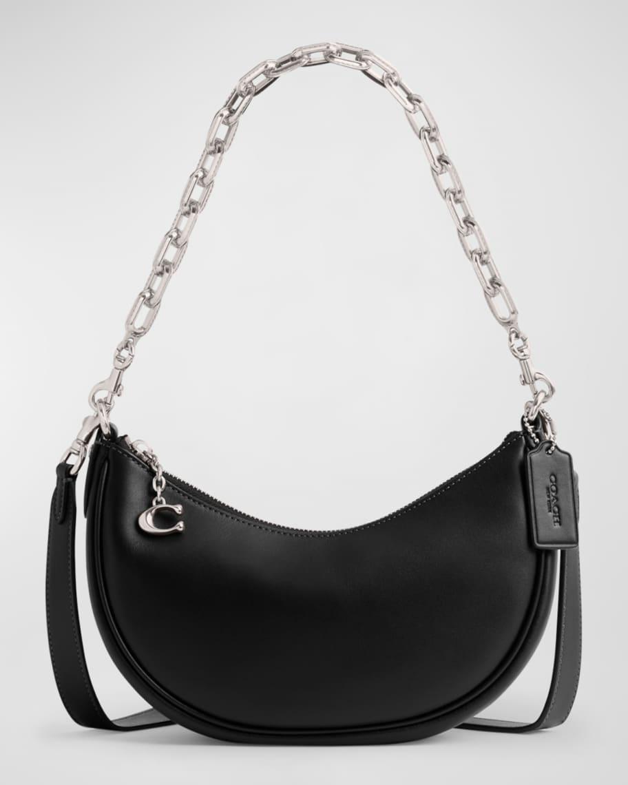 COACH Glovetanned Leather Mira Shoulder Bag with Chain (Chalk) Handbags Product Image