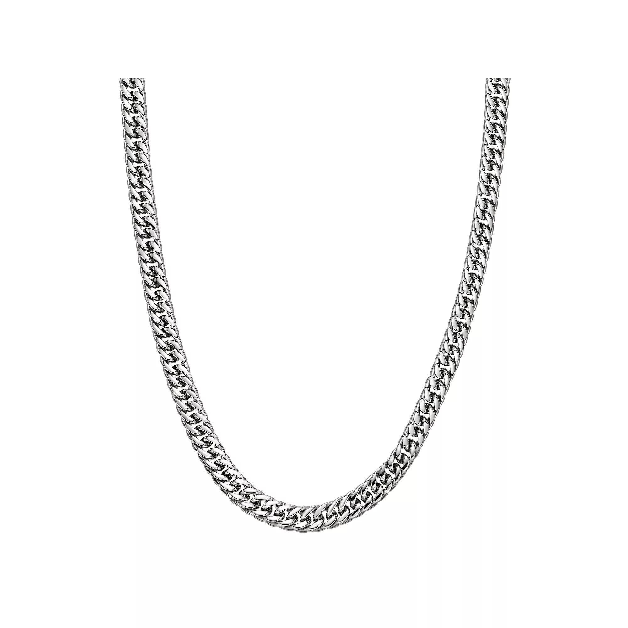 Men's LYNX Stainless Steel 9 mm Gourmet Chain Necklace, Size: 24" Product Image