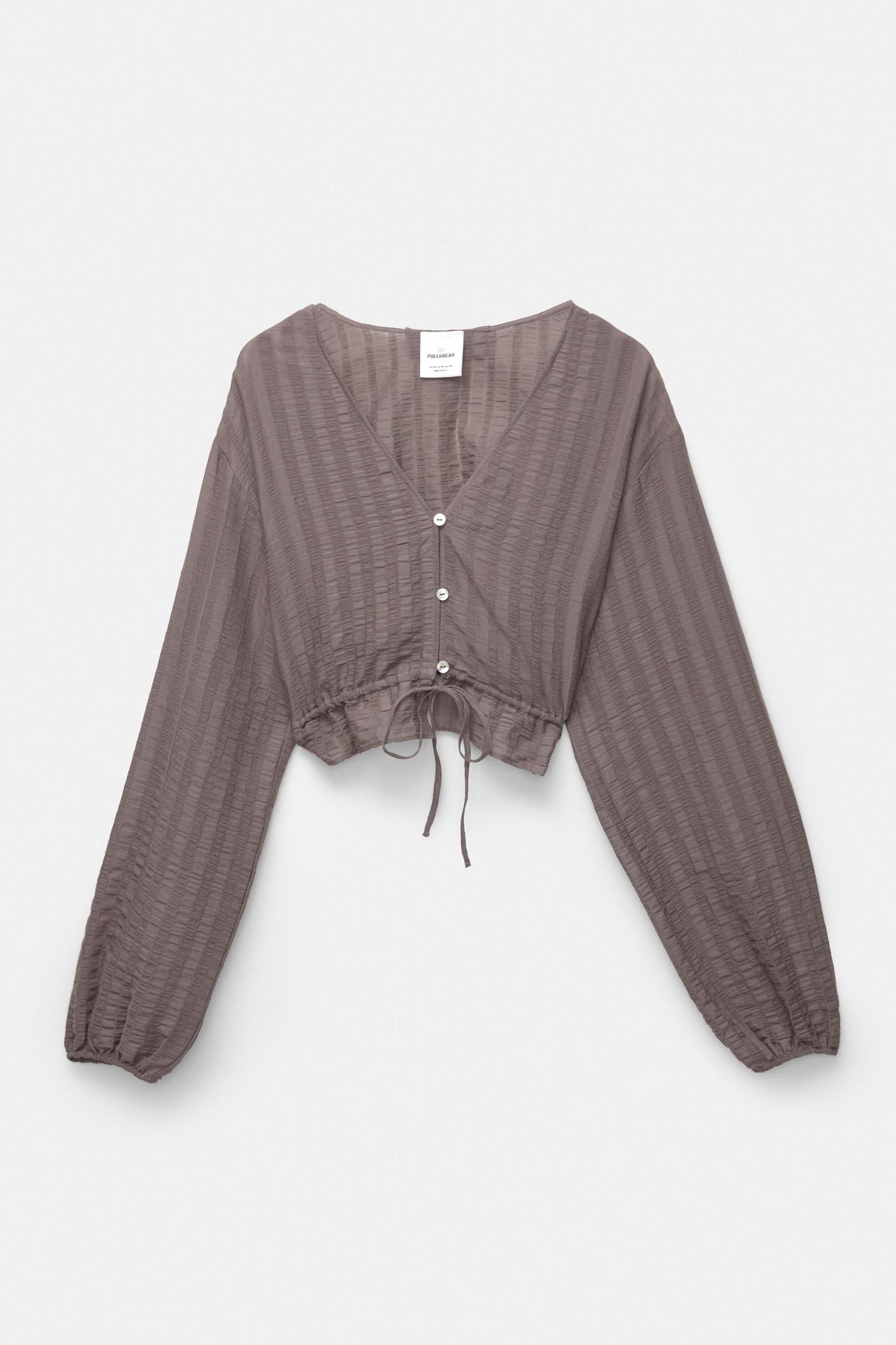 Textured striped shirt Product Image