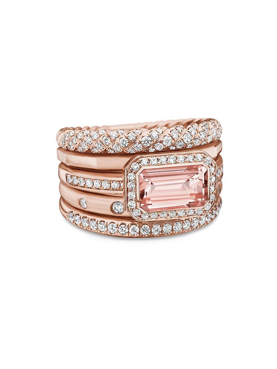 Womens Stax Five Row Ring in 18K Rose Gold Product Image