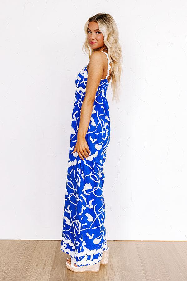 Cool Capri Jumpsuit in Royal Blue Product Image