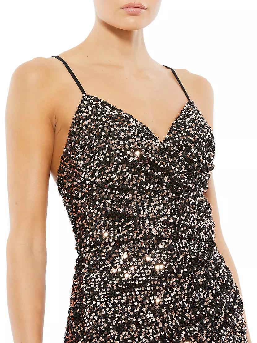 Ieena Sequined Wrap Gown Product Image