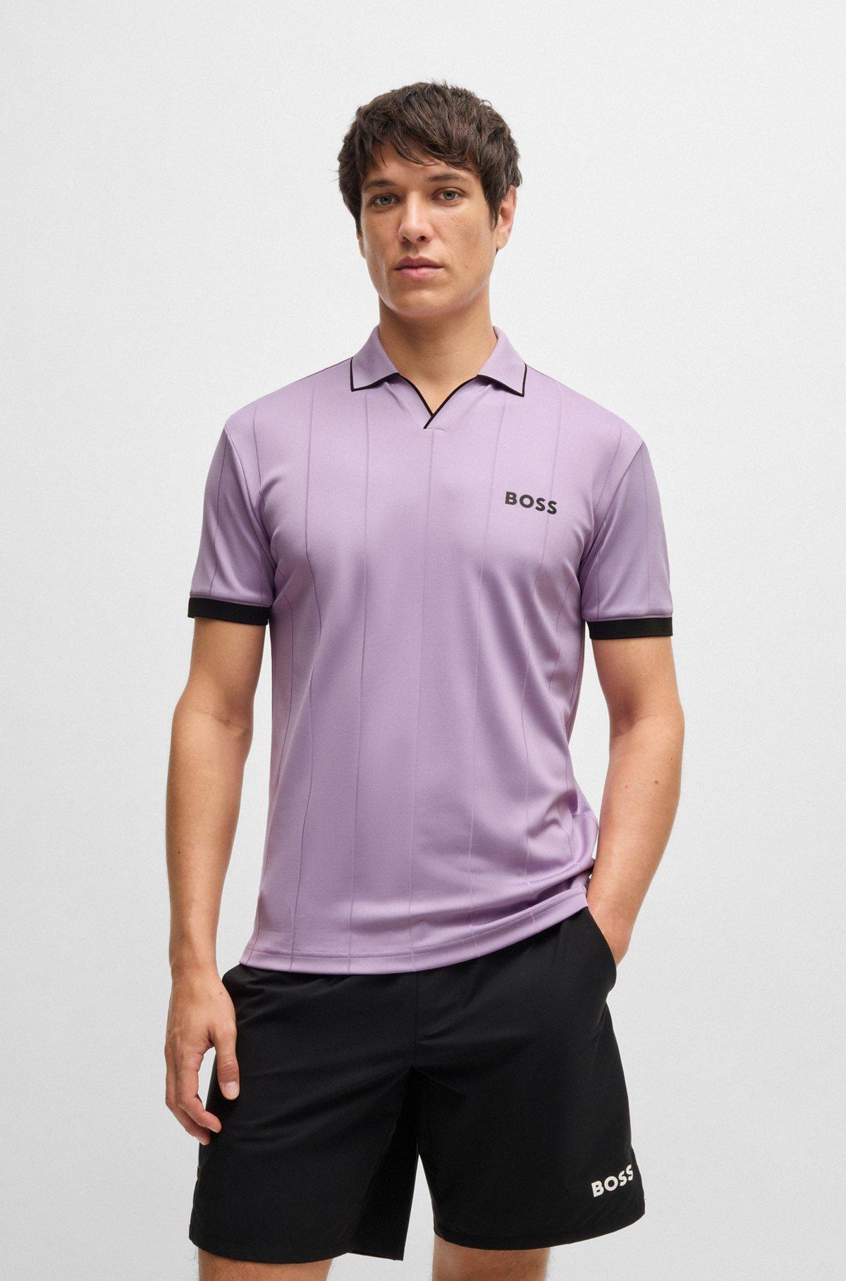 BOSS x Matteo Berrettini active polo shirt with four-way stretch Product Image