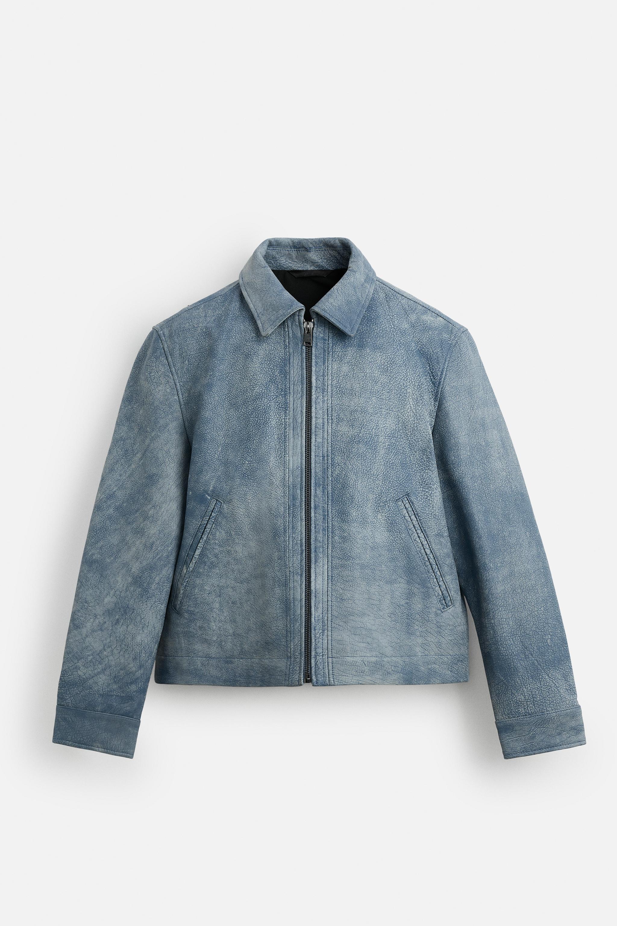 WASHED LEATHER JACKET Product Image