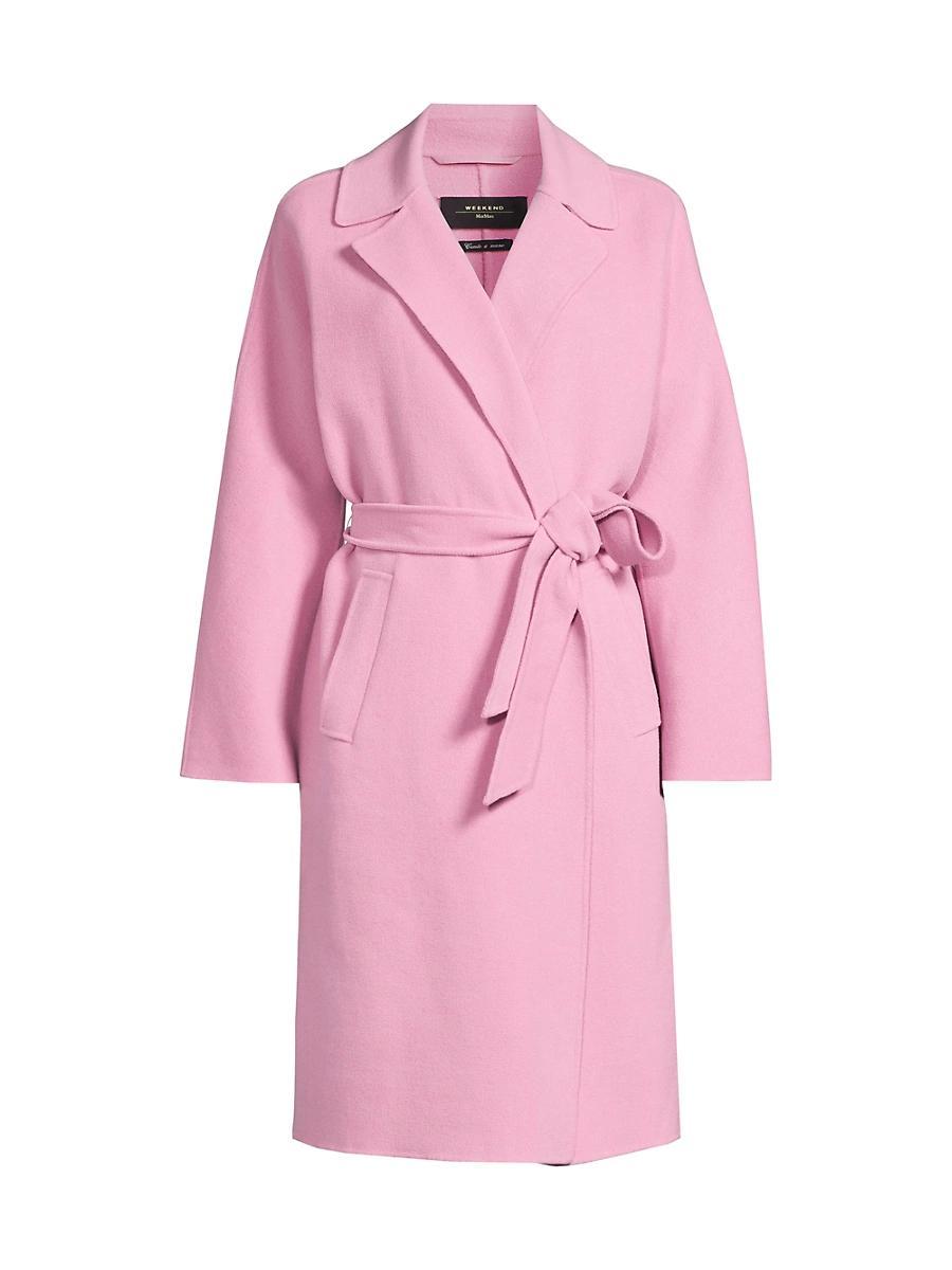 Womens Civada Tie-Waist Wool-Blend Coat Product Image