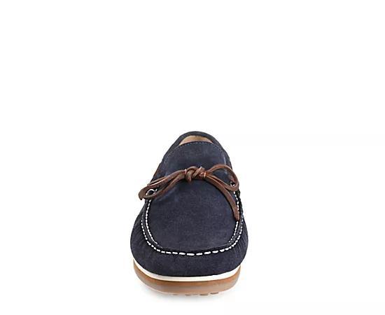 Thomas & Vine Sadler Mens Suede Moccasin Loafers Blue Product Image