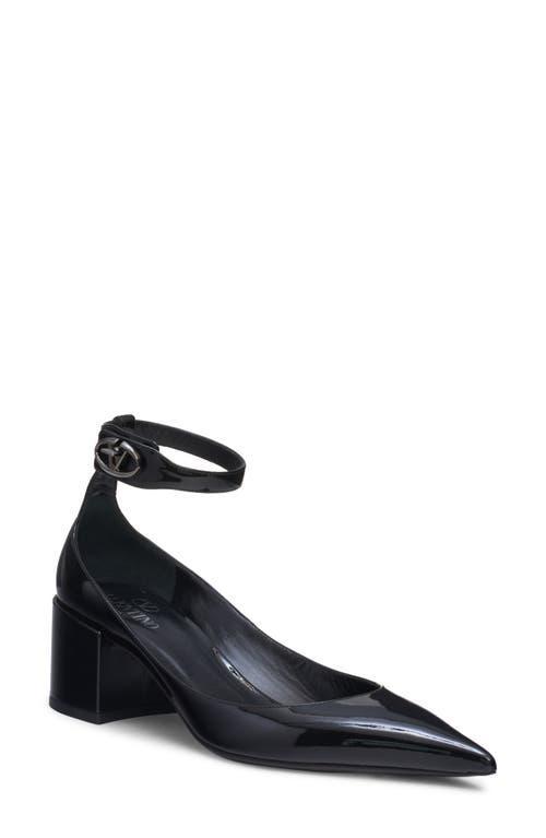 Chain-embellished Patent-leather Pumps In Nero Product Image