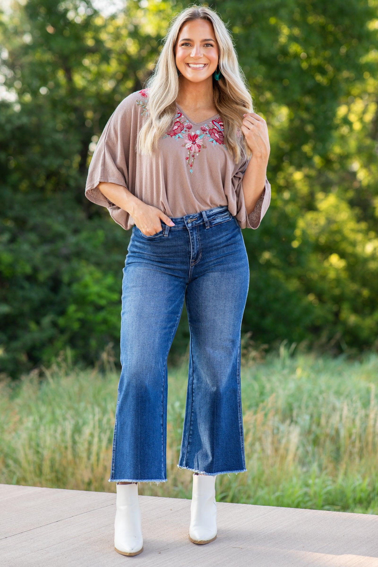 Mica High Rise Crop Wide Leg Jean Product Image