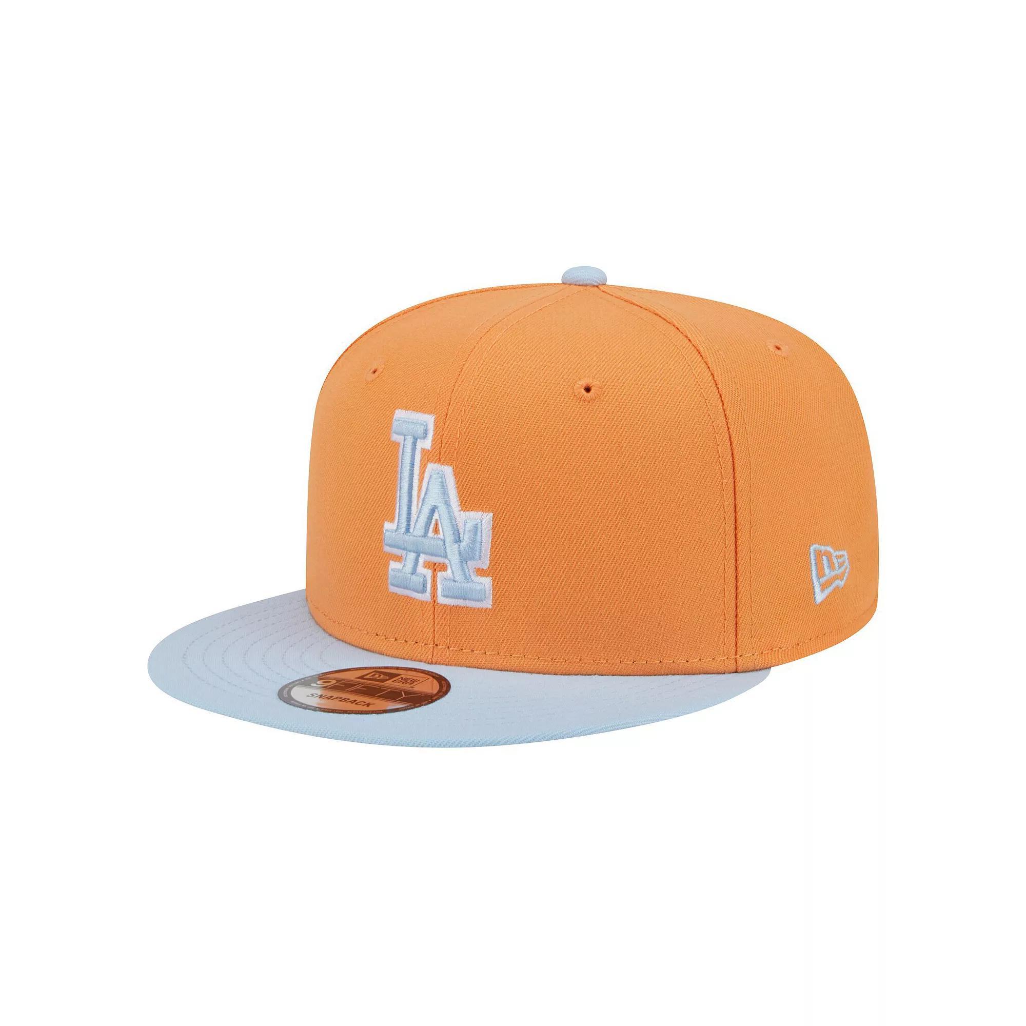 Men's New Era Orange Los Angeles Dodgers Spring Color Two-Tone 9FIFTY Snapback Hat Product Image