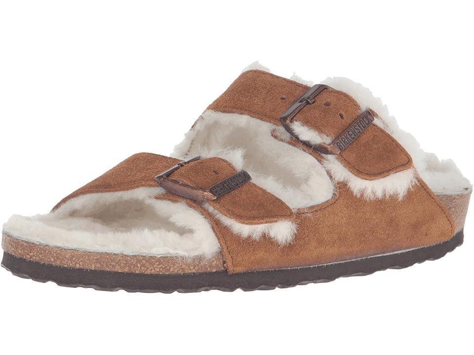 Birkenstock Arizona Shearling - Suede (Unisex) (Mink Suede) Shoes Product Image