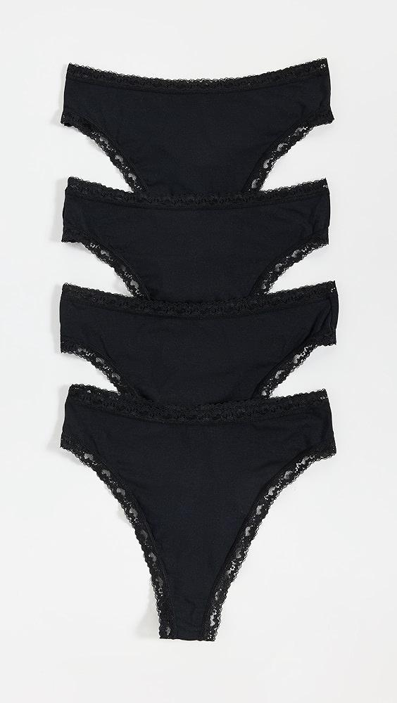 Stripe & Stare High Waisted Thong Four Pack | Shopbop Product Image