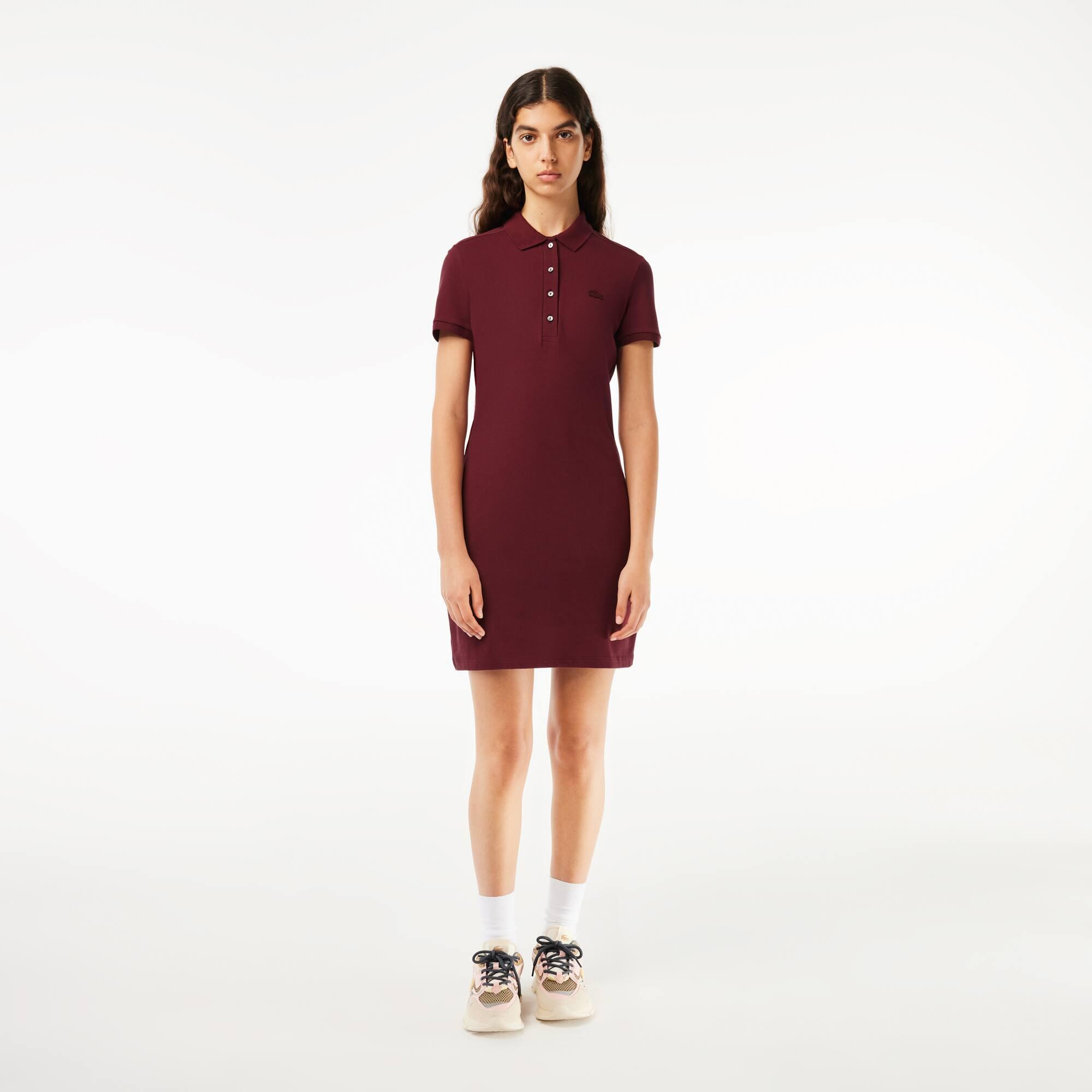 Slim Fit Stretch Mini Piqué Polo Dress Product Image