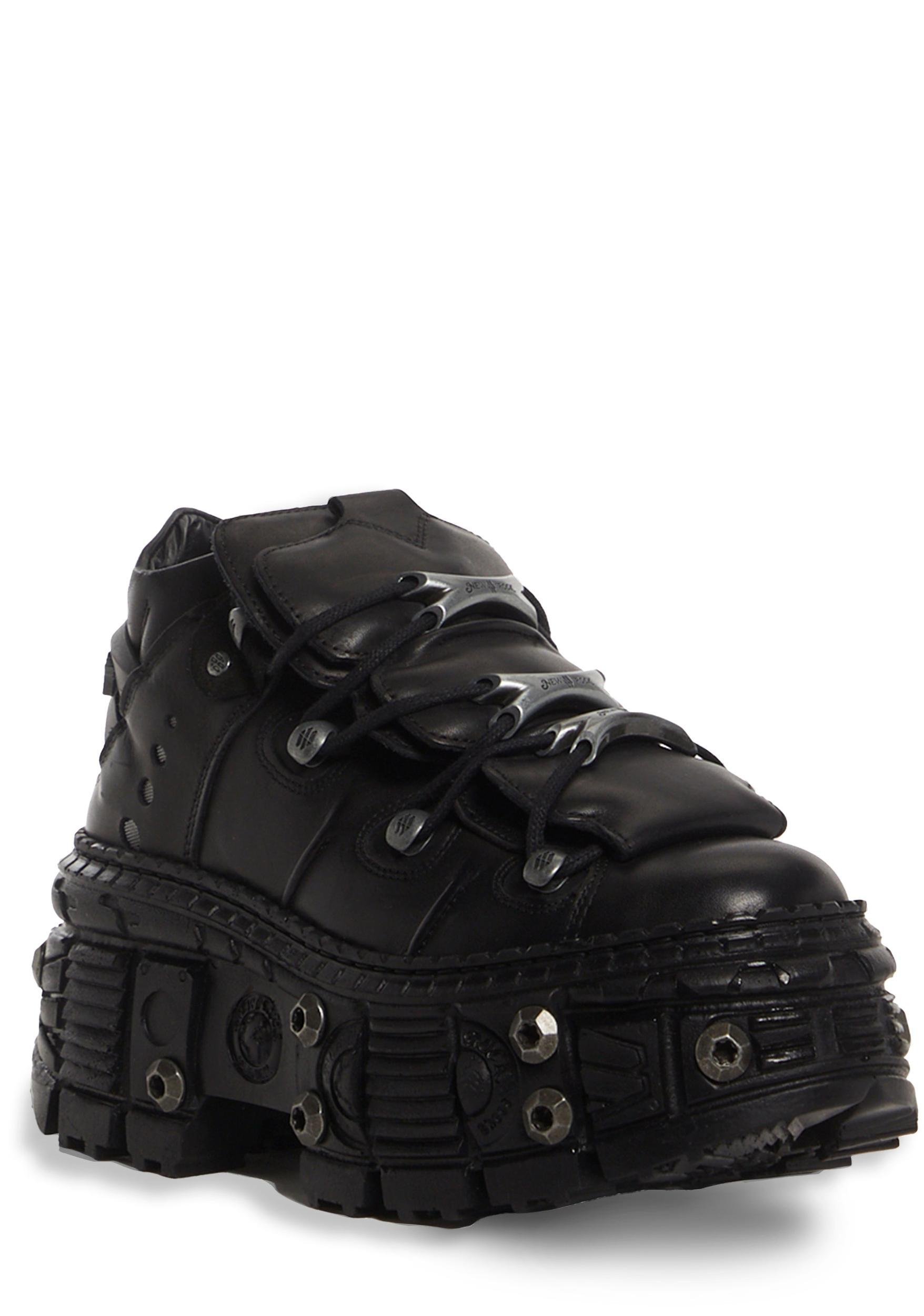 Tank Short Leather Platform Boots Male Product Image