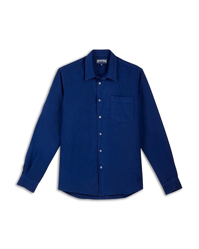 Vilebrequin Men's Solid Linen Shirt Product Image