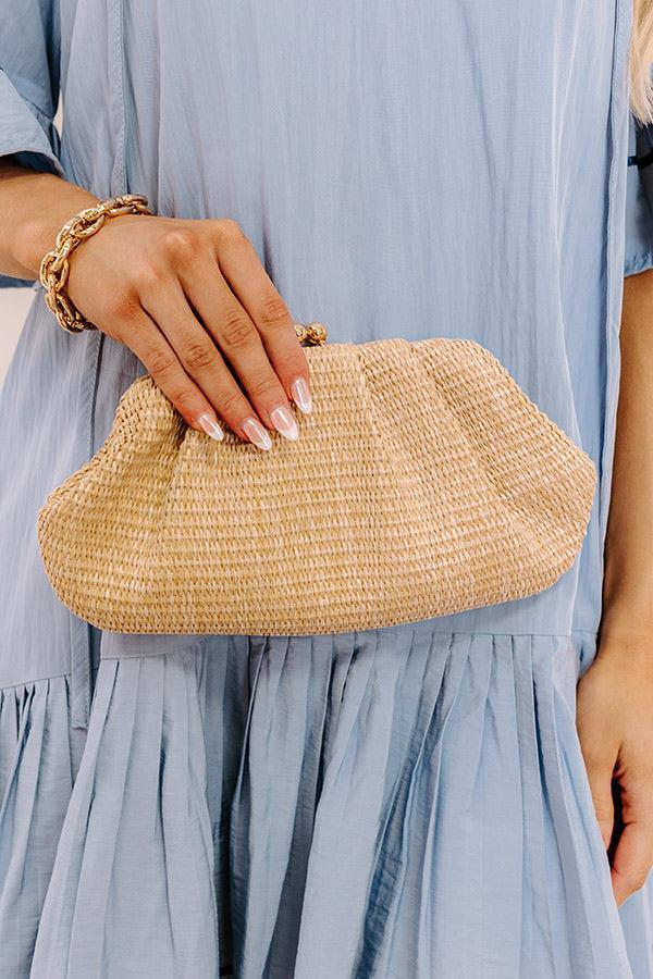 Vacay Mindset Raffia Woven Clutch Product Image