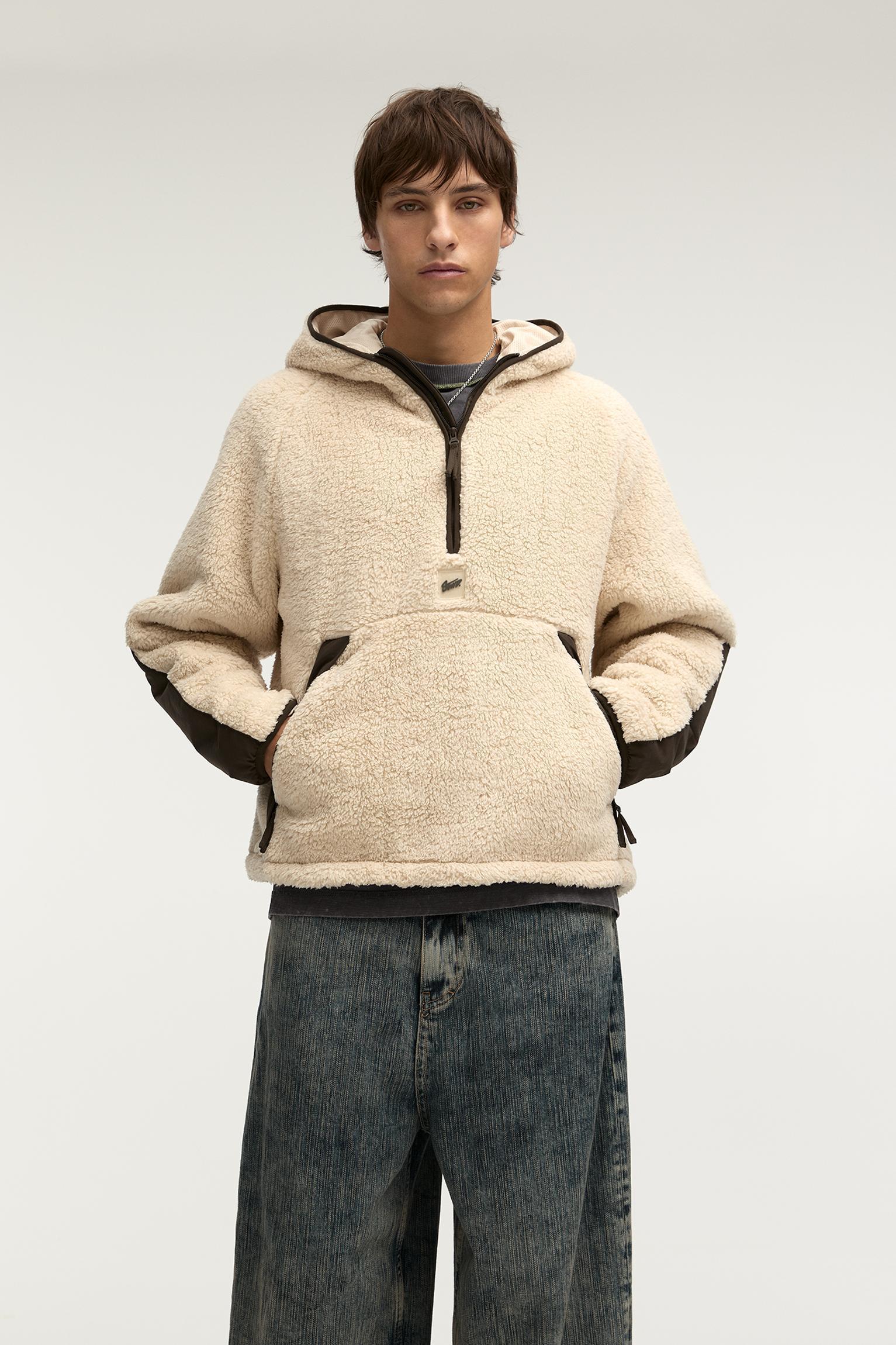 Hooded teddy jacket Product Image