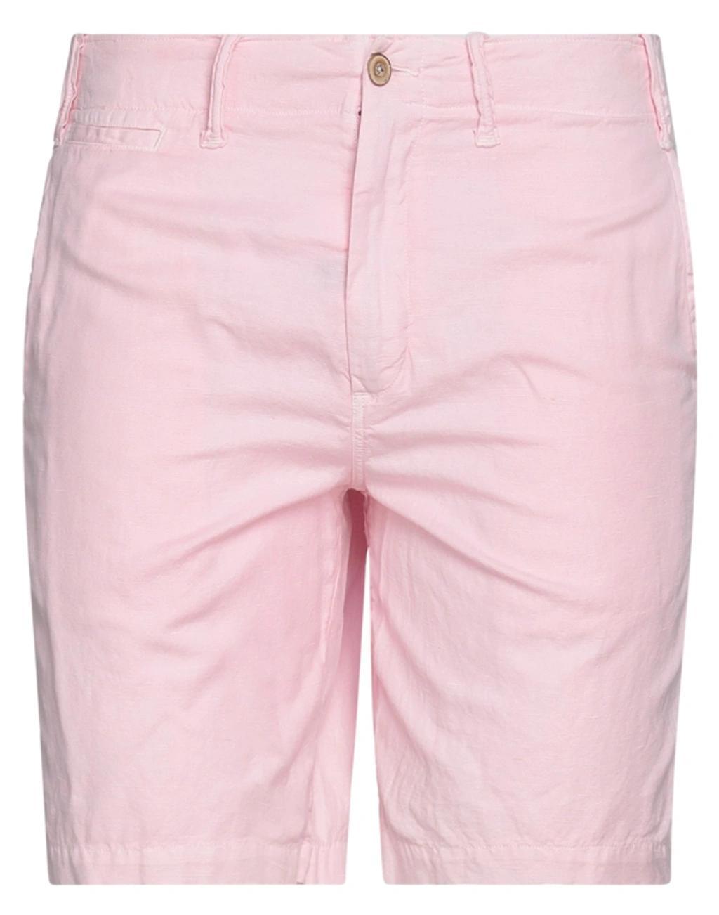 POLO RALPH LAUREN Men's 8-inch Straight Fit Linen-cotton Shorts In Carmel Pink Product Image