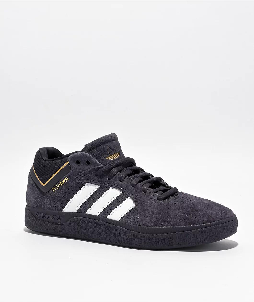 adidas Tyshawn Mid Aurora Black Skate Shoes Product Image