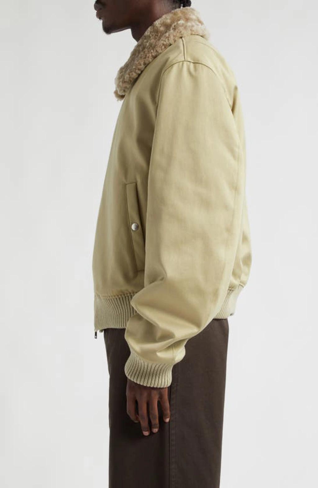 Shearling Bomber In Brown Product Image