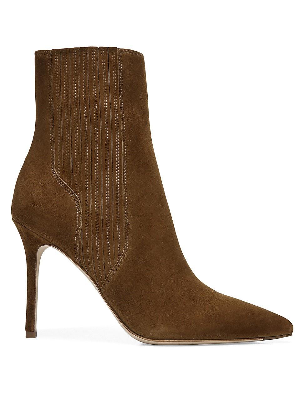 Lisa Suede Stiletto Ankle Booties Product Image