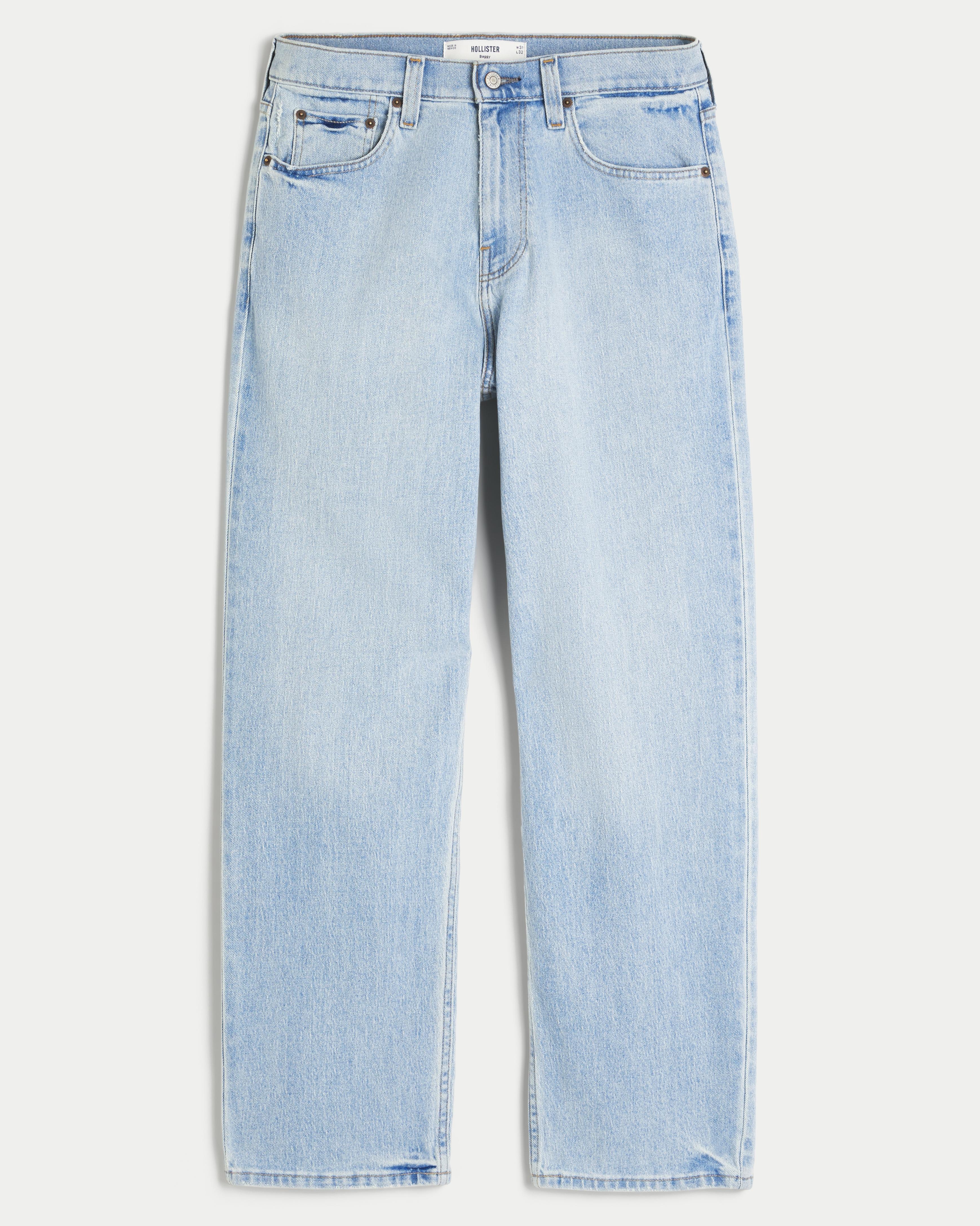 Light Wash Baggy Jeans Product Image