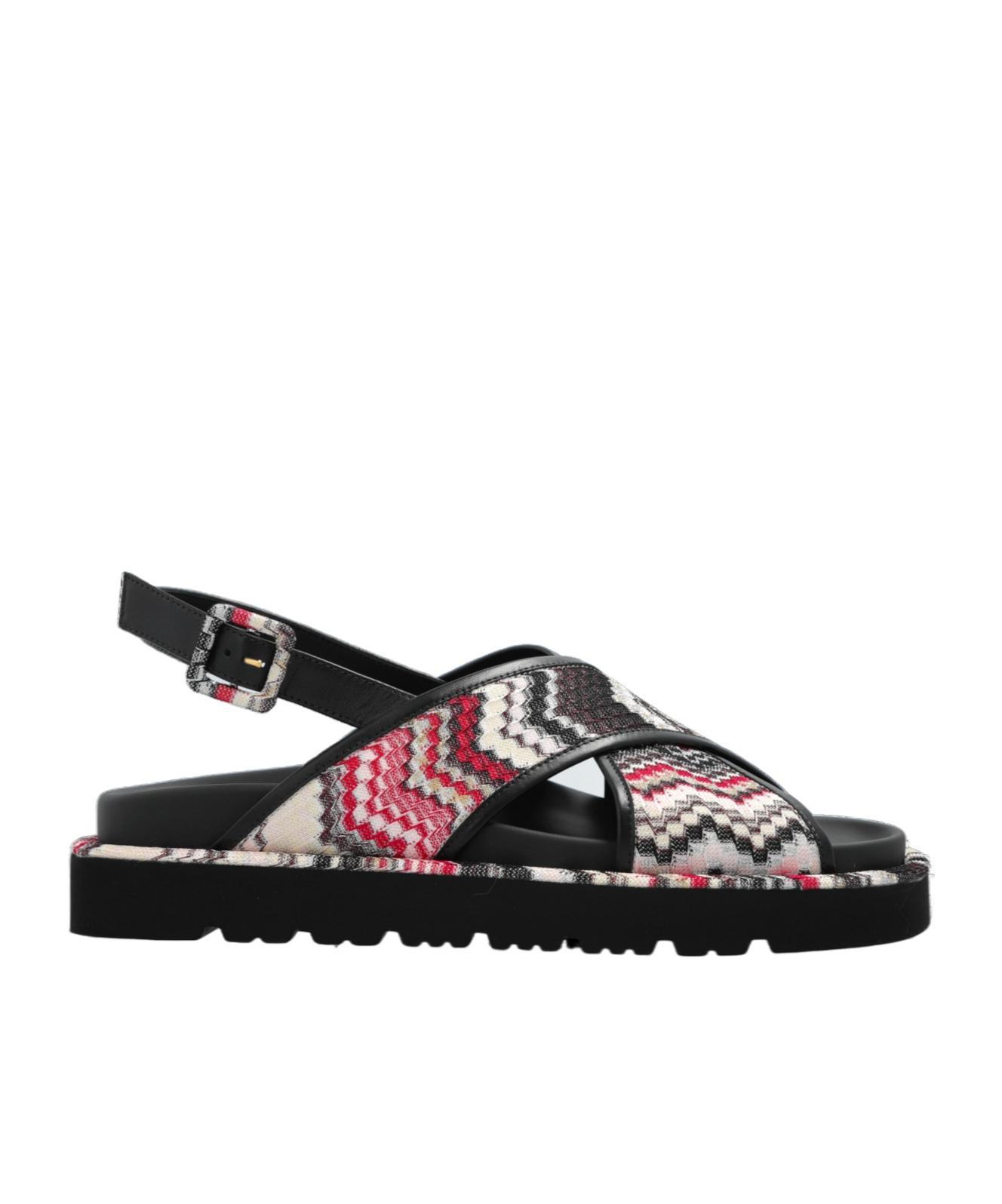 MISSONI Round-headed Flat Sandals In Multicolor Product Image