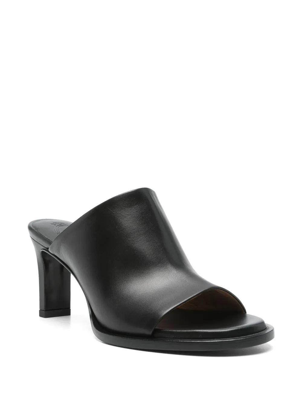 TOD'S 75mm Leather Mules In Black Product Image