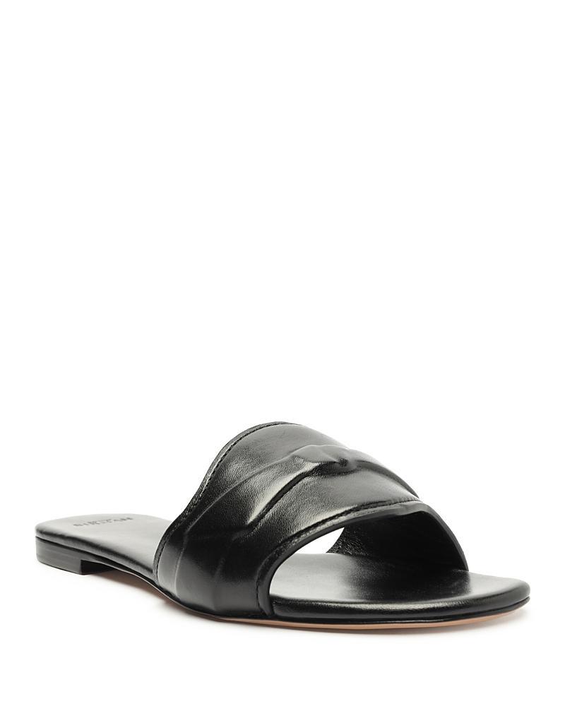 Womens Clarita Padded Leather Slides Product Image