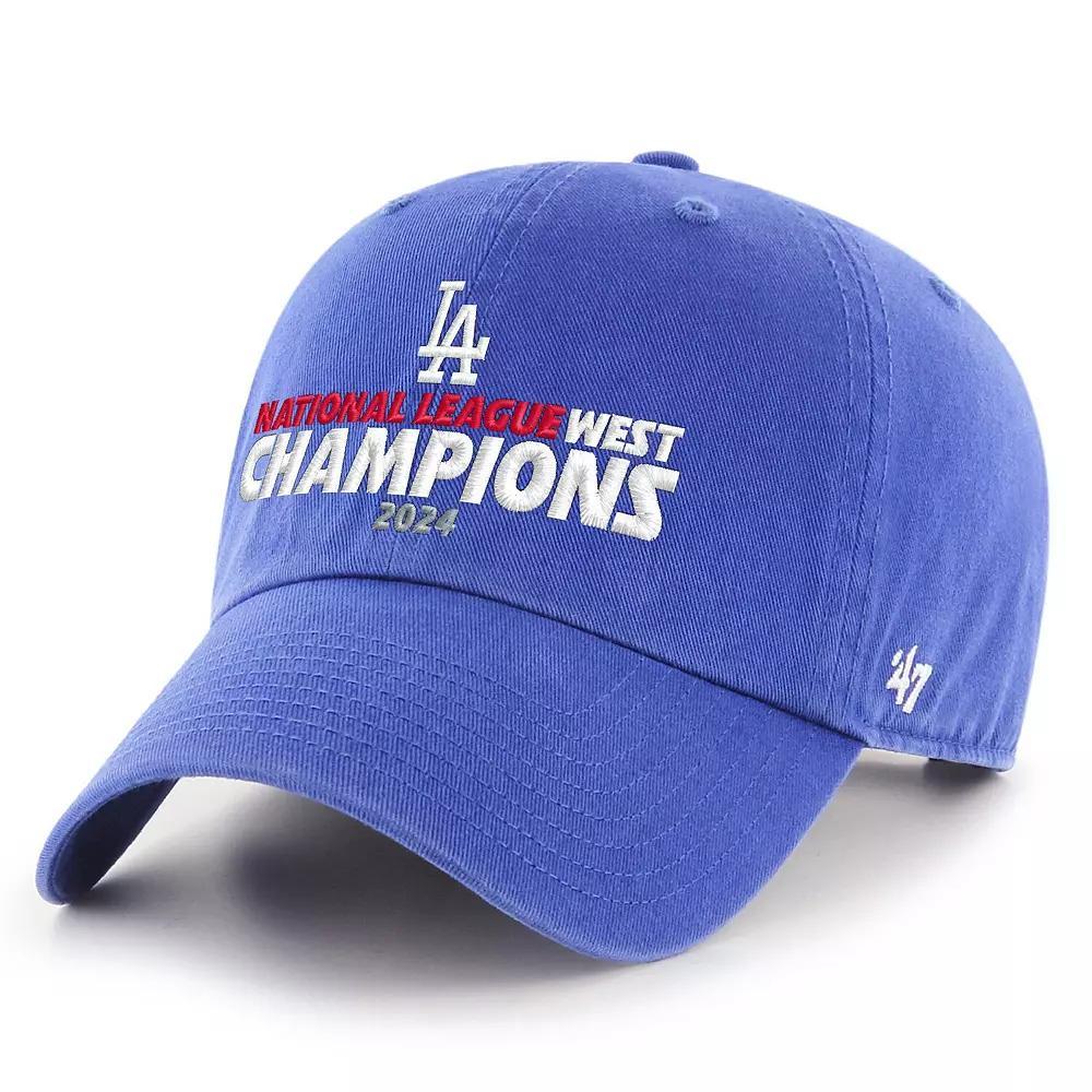 Men's '47 Royal Los Angeles Dodgers 2024 NL West Division Champions Clean Up Adjustable Hat, Blue Product Image