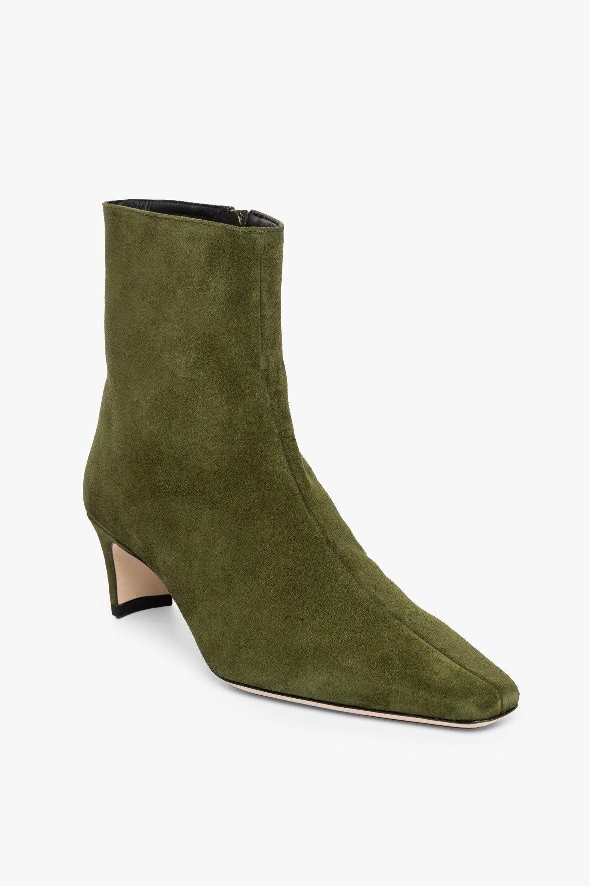 WALLY ANKLE BOOT | OLIVE SUEDE Product Image