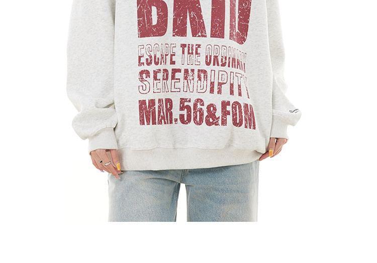 Lettering Oversized Hoodie Product Image