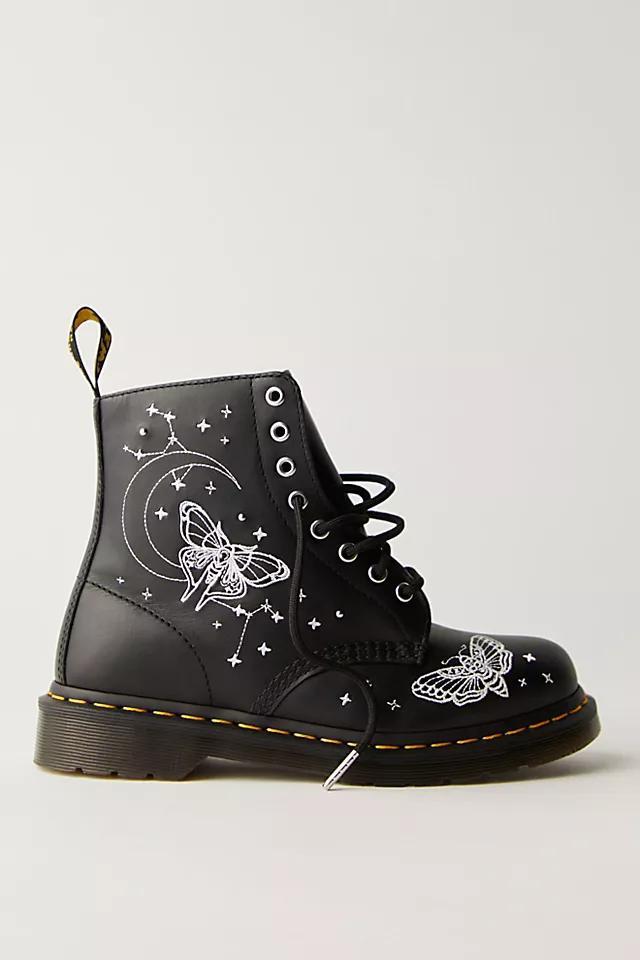 Dr. Martens 1460 Pascal Celestial Moth Embroidered Lace-Up Boots Product Image