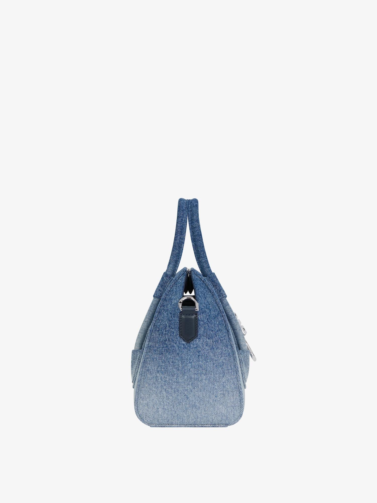 Mini Antigona Lock bag in gradient denim Product Image