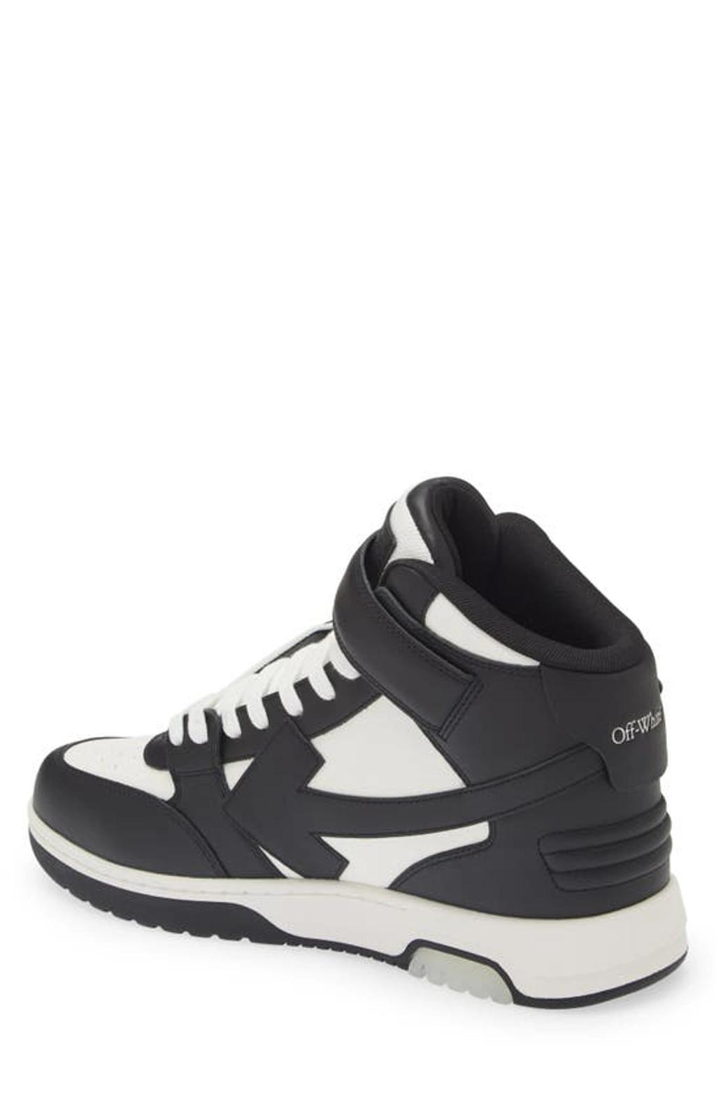 OFF-WHITE Out Of Office Mid-top Sneakers In Black White Product Image